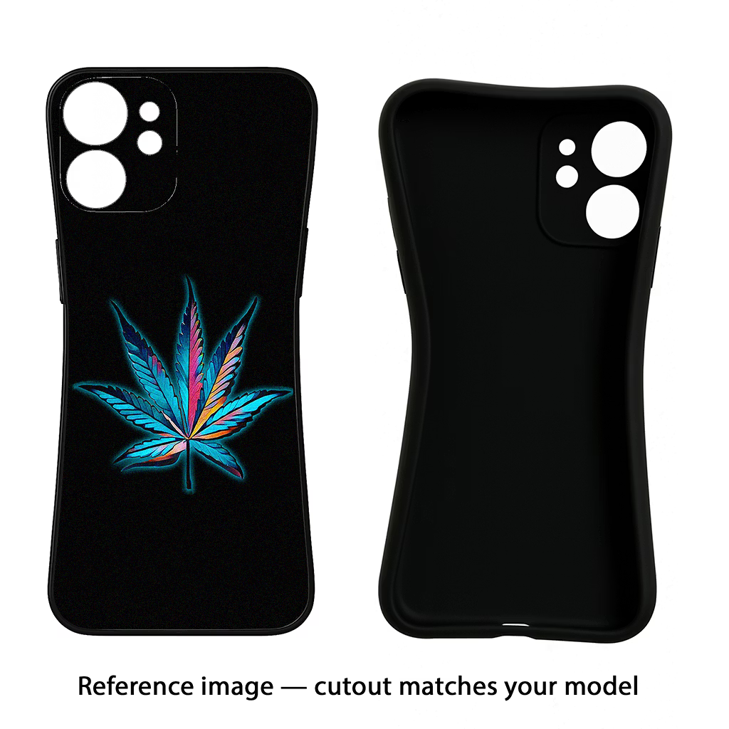 Weed iPhone 16 Black Soft Case Back Cover by Casekaro