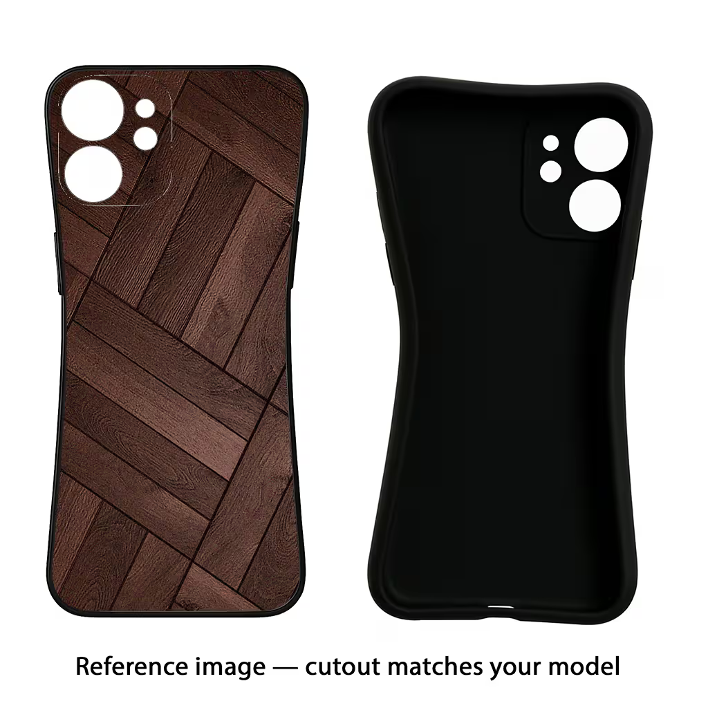 Wooden Texture Design iPhone 8 Plus Black Soft Case Back Cover by Casekaro