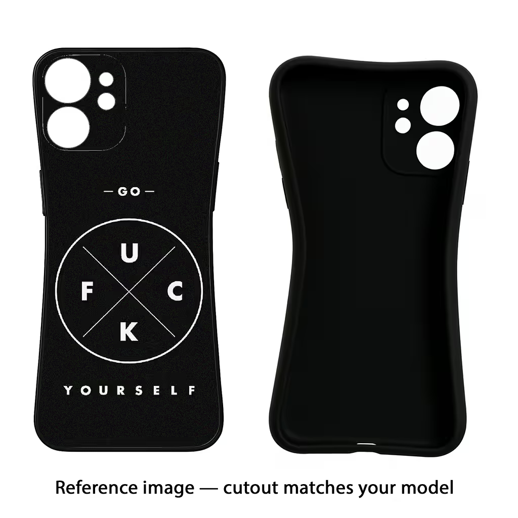 Go Fuck Yourself iPhone 7/7s Black Soft Case Back Cover by Casekaro