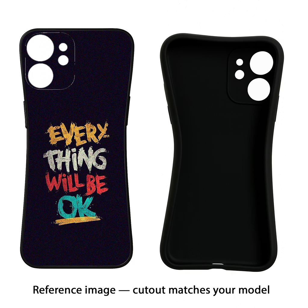 Everything Will Be Ok Samsung S24 FE 5G Black Soft Case Back Cover by Casekaro