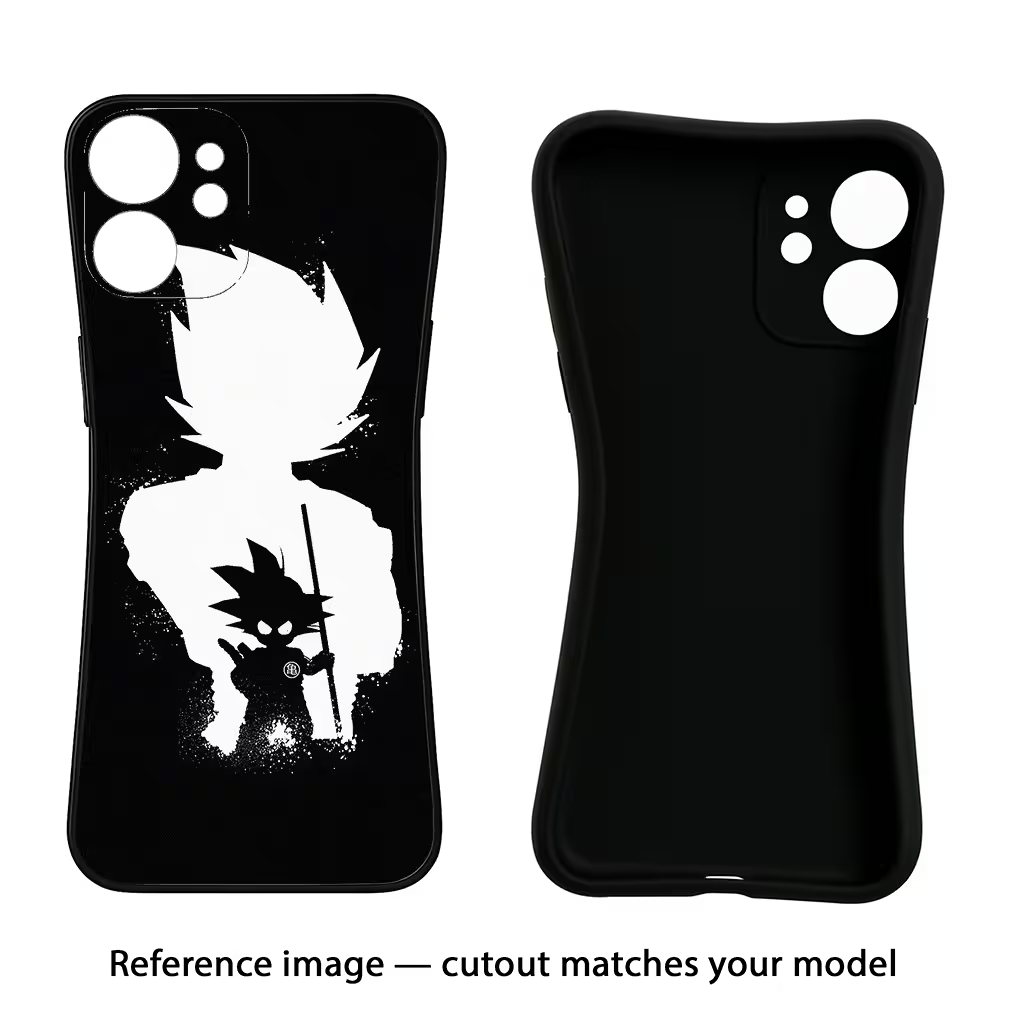 Goku Shadow iPhone X Black Soft Case Back Cover by Casekaro