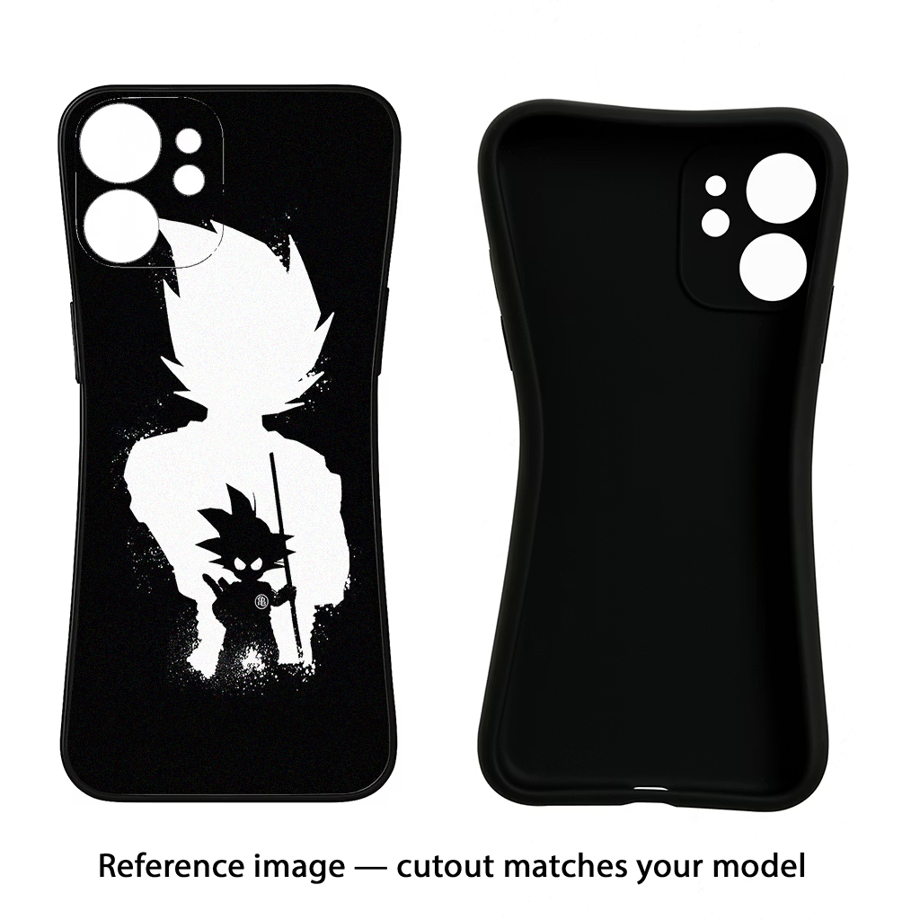 Goku Shadow iPhone 13 Mini Black Soft Case Back Cover by Casekaro