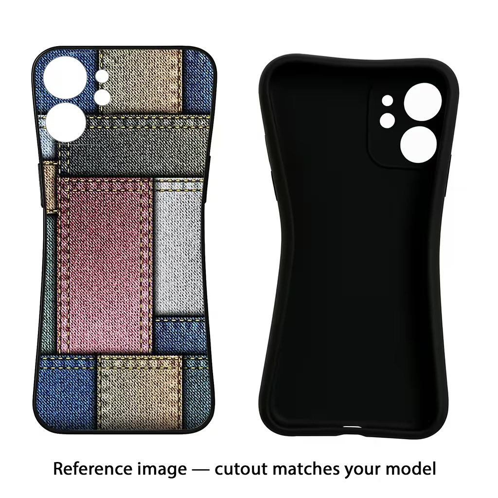 Multicolor Jeans iPhone 8 Plus Black Soft Case Back Cover by Casekaro
