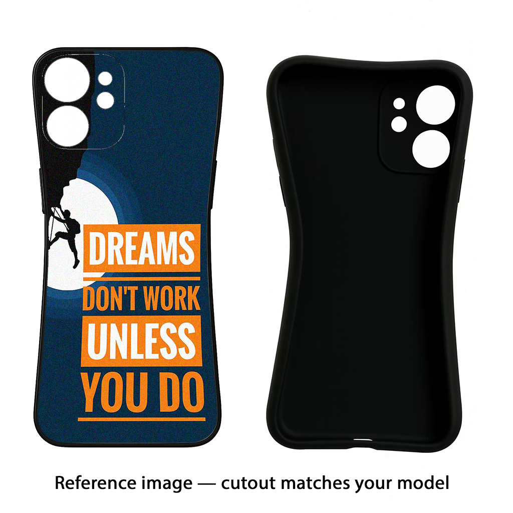 Dreams Don’T Work Unless You Do Samsung S24 FE 5G Black Soft Case Back Cover by Casekaro