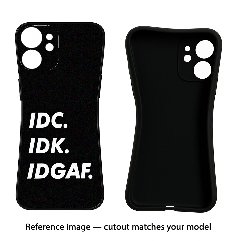 Idc Idk Idgaf Samsung S24 FE 5G Black Soft Case Back Cover by Casekaro