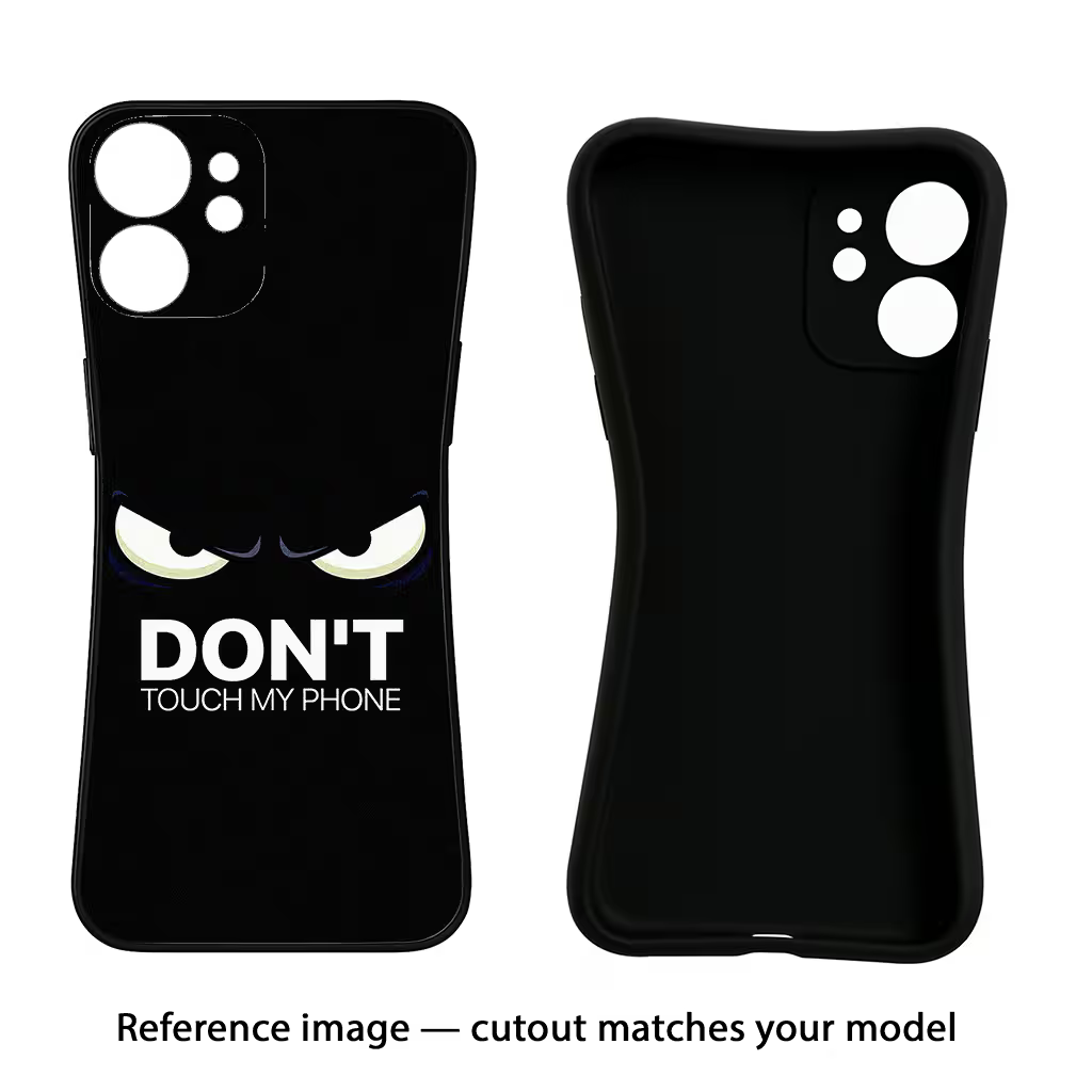 Don'T Touch My Phone iPhone X Black Soft Case Back Cover by Casekaro