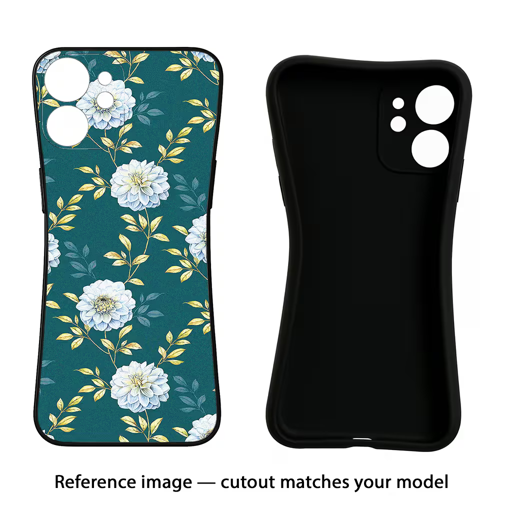 Flowers iPhone X Black Soft Case Back Cover by Casekaro