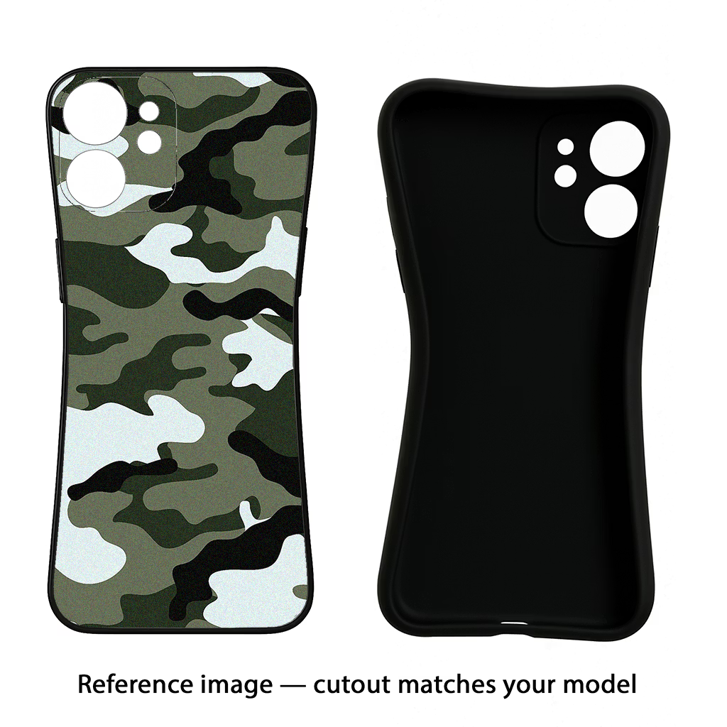Camouflage Samsung S24 FE 5G Black Soft Case Back Cover by Casekaro