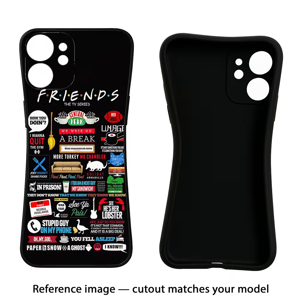 FRIENDS Samsung A56 5G Black Soft Case Back Cover by Casekaro