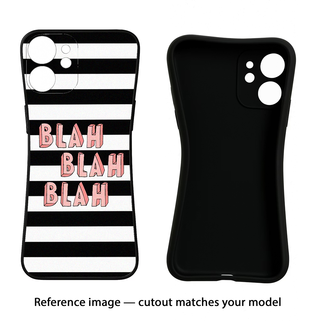 Blah Blah Blah Samsung S24 FE 5G Black Soft Case Back Cover by Casekaro