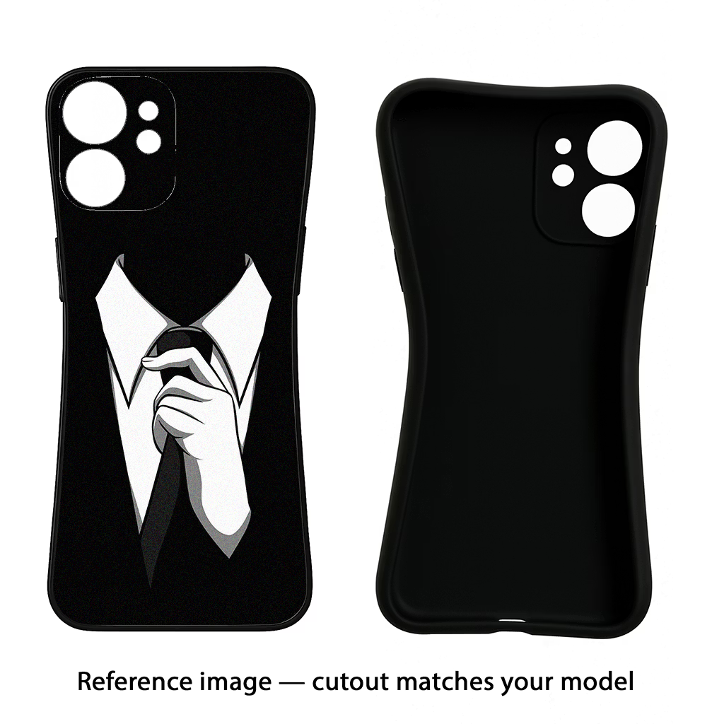 Black Tie CMF by Nothing Phone 1 Black Soft Case Back Cover by Casekaro