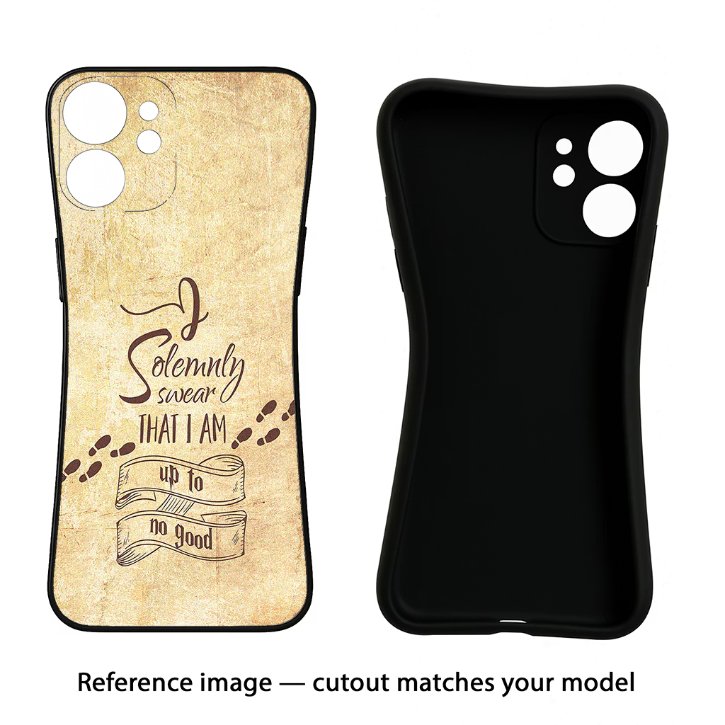 I Solemnly swear that i up to no good Samsung S24 FE 5G Black Soft Case Back Cover by Casekaro