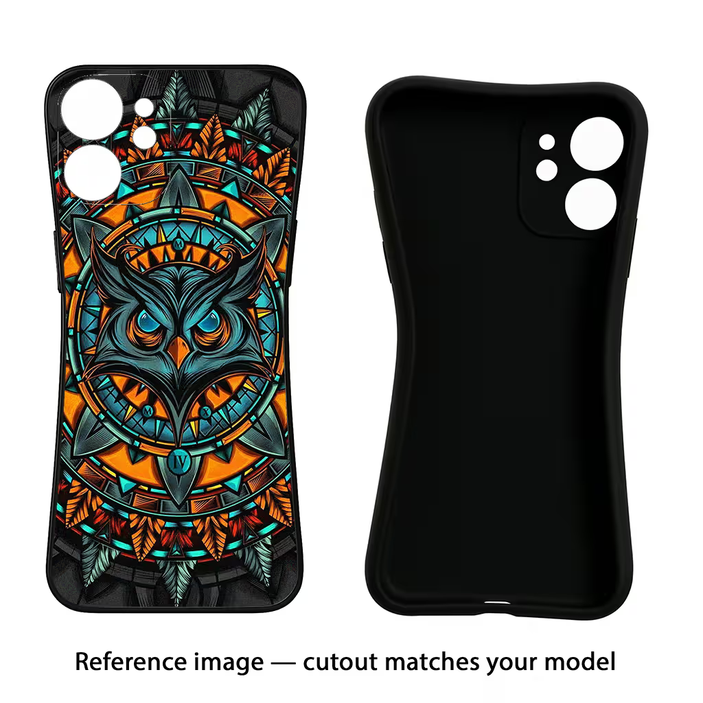 Angry Owl Art Samsung A56 5G Black Soft Case Back Cover by Casekaro