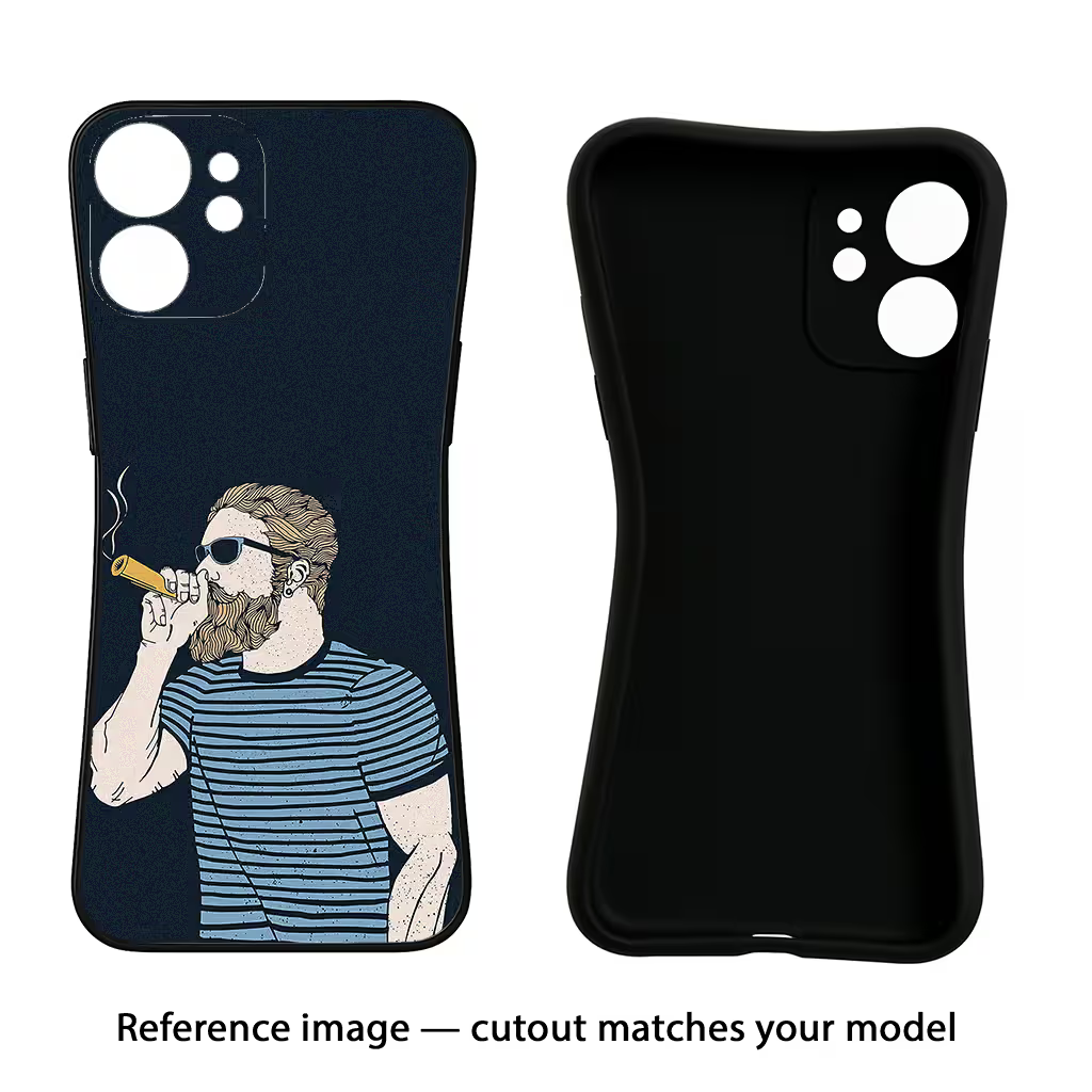 Smoking Oppo A18/Oppo A38 Black Soft Case Back Cover by Casekaro