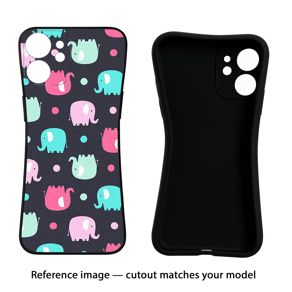 Elephants CMF by Nothing Phone 1 Black Soft Case Back Cover by Casekaro