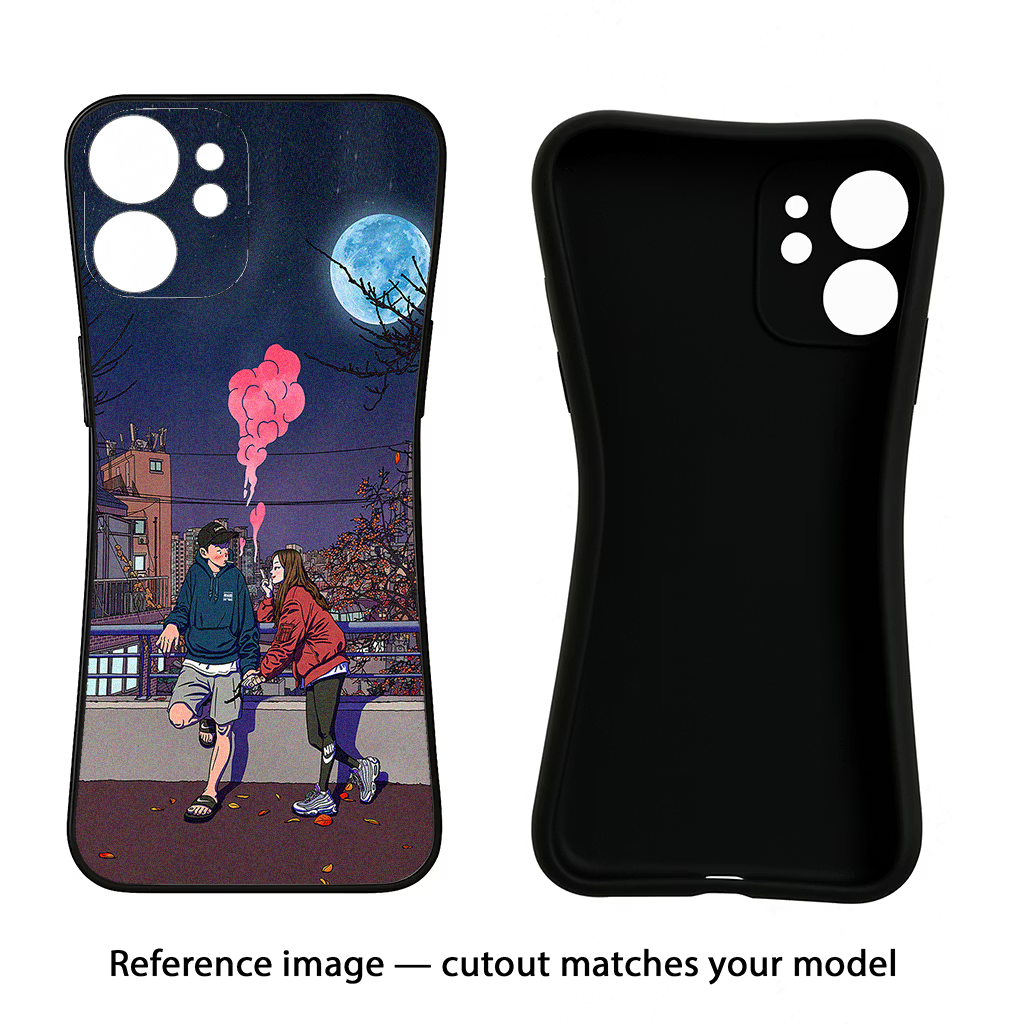 Chilling Couple Samsung S24 FE 5G Black Soft Case Back Cover by Casekaro