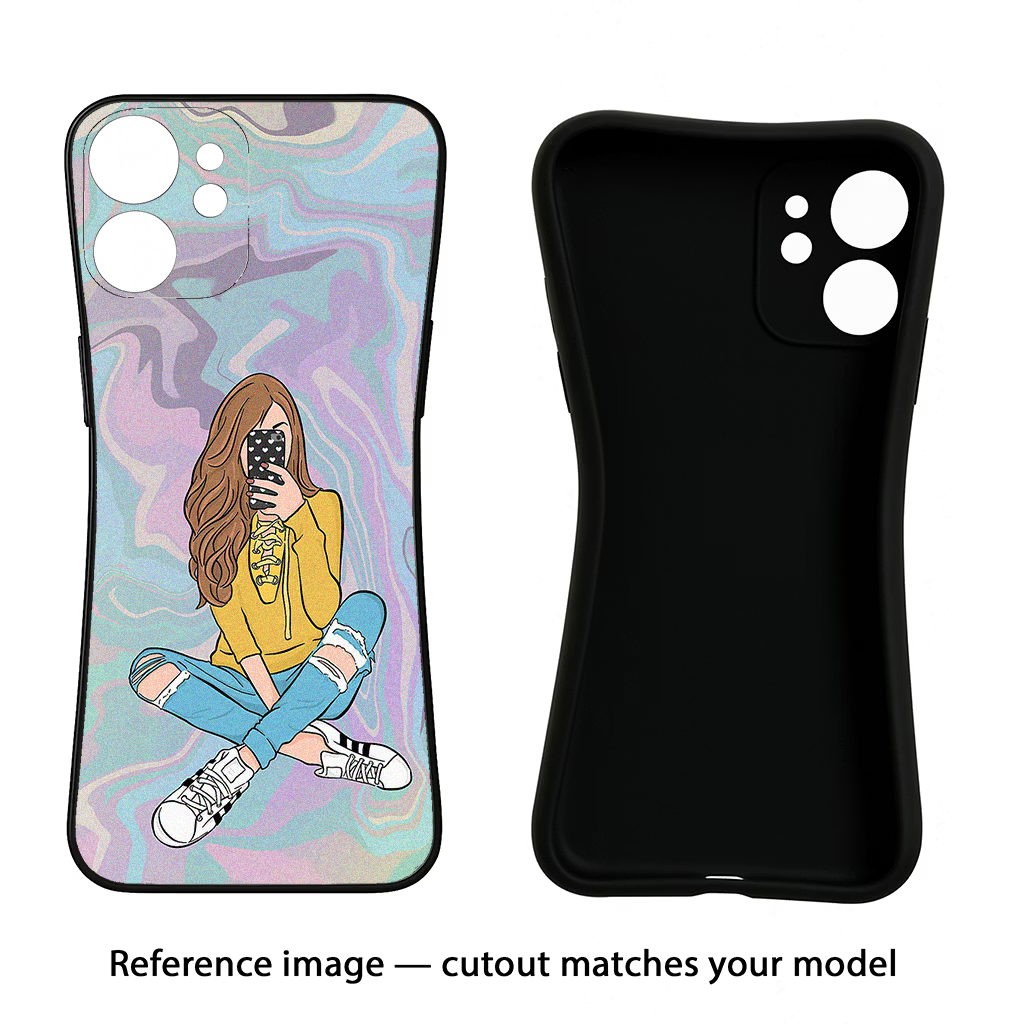 Selfie Girl Samsung S24 FE 5G Black Soft Case Back Cover by Casekaro