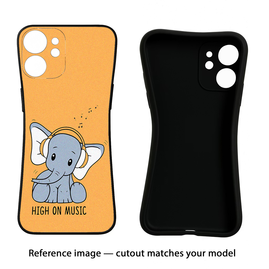 High On Music Motorola G85 Black Soft Case Back Cover by Casekaro