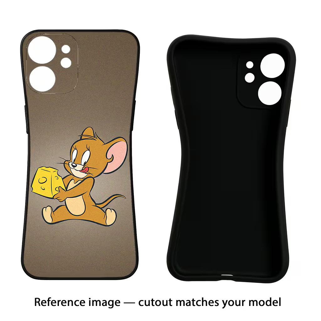 Jerry Oppo A18/Oppo A38 Black Soft Case Back Cover by Casekaro
