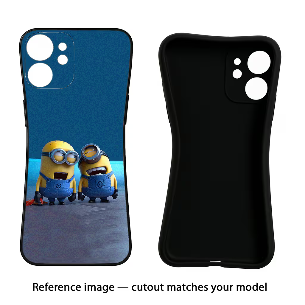 Minion Laughing Samsung A56 5G Black Soft Case Back Cover by Casekaro