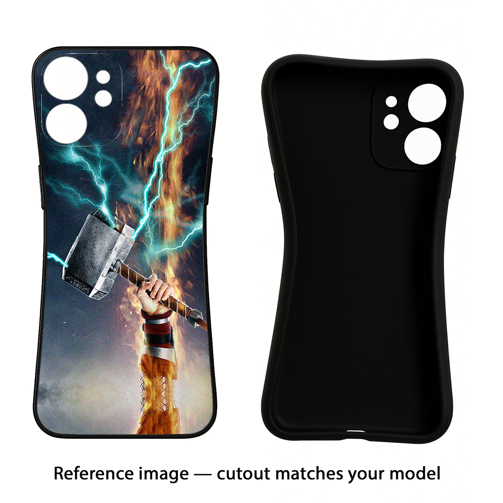 Thor Hammer Mjolnir Samsung S24 FE 5G Black Soft Case Back Cover by Casekaro