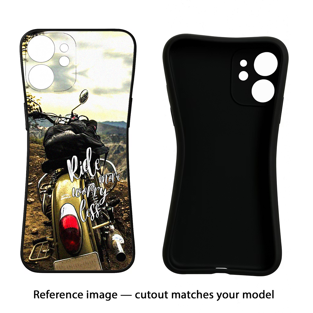 Ride More Worry Less CMF by Nothing Phone 1 Black Soft Case Back Cover by Casekaro