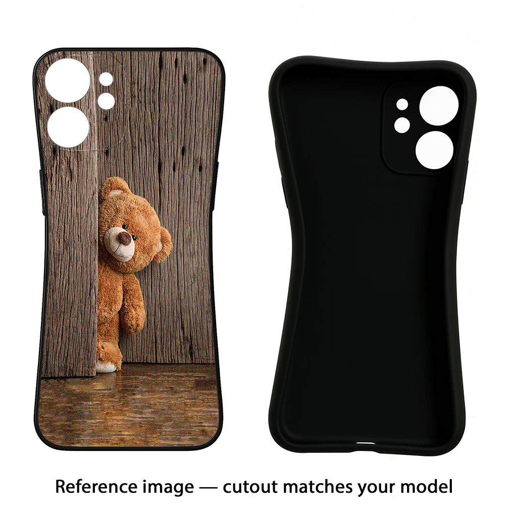 Teddy Wooden CMF by Nothing Phone 1 Black Soft Case Back Cover by Casekaro