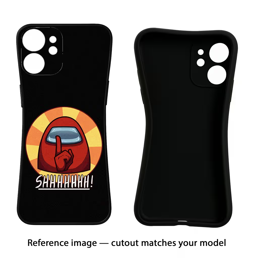 Among Us Shhh! Samsung A56 5G Black Soft Case Back Cover by Casekaro