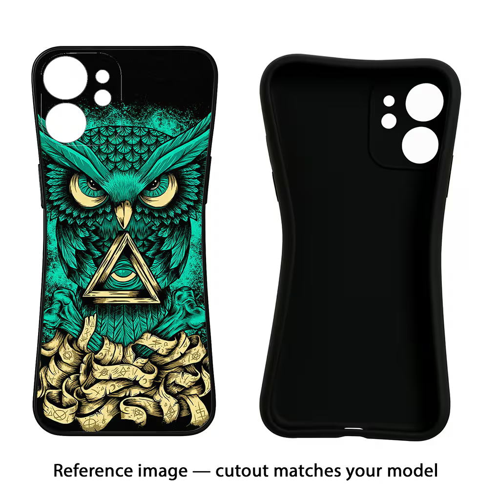 Green Owl Samsung A56 5G Black Soft Case Back Cover by Casekaro
