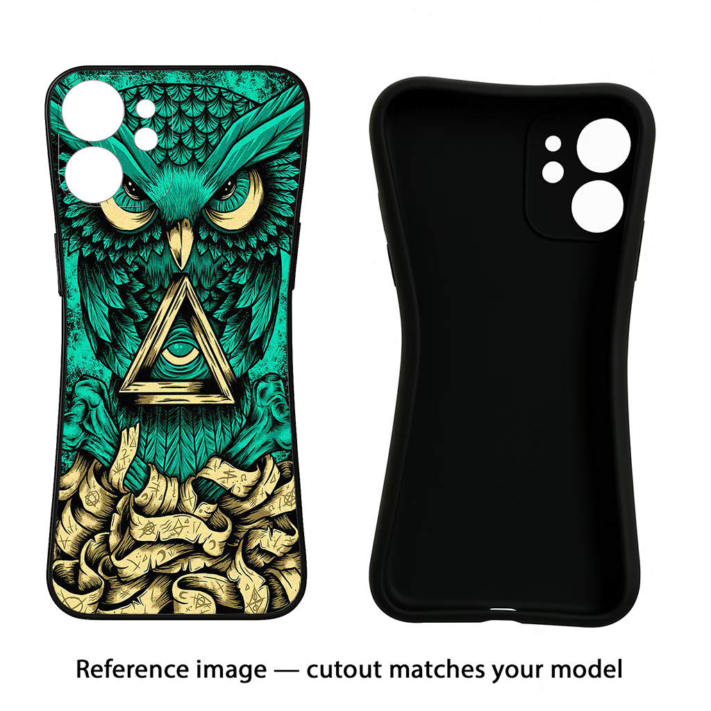 Green Owl Samsung S24 FE 5G Black Soft Case Back Cover by Casekaro