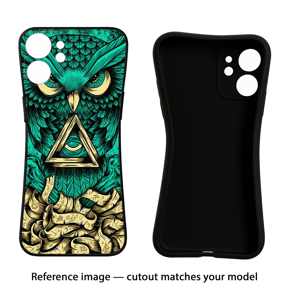 Green Owl Vivo T4x 5G Black Soft Case Back Cover by Casekaro