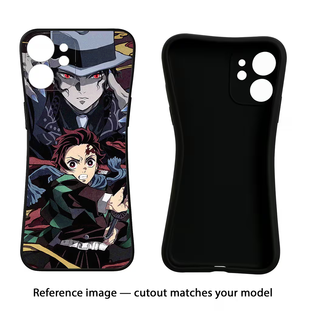 Demon Slayer iPhone XR Black Soft Case Back Cover by Casekaro