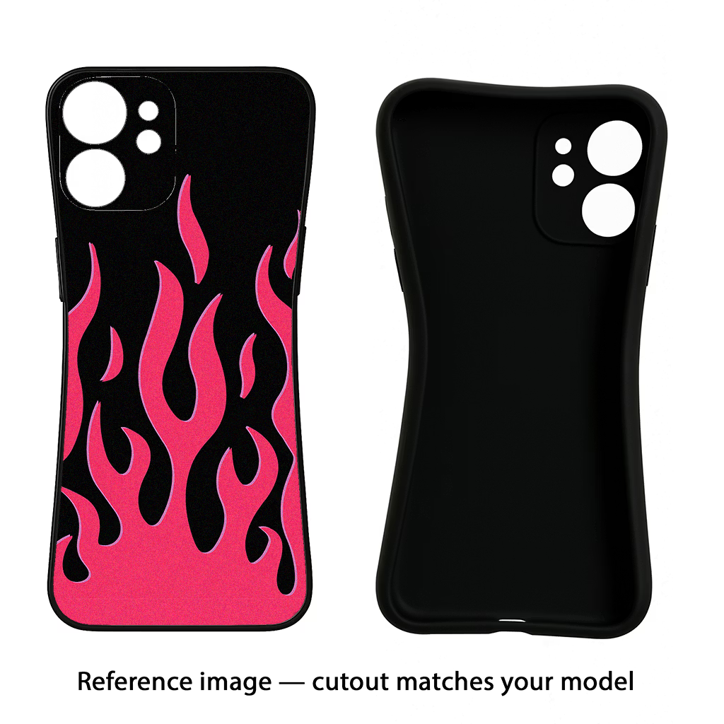 Fire Flames CMF by Nothing Phone 1 Black Soft Case Back Cover by Casekaro