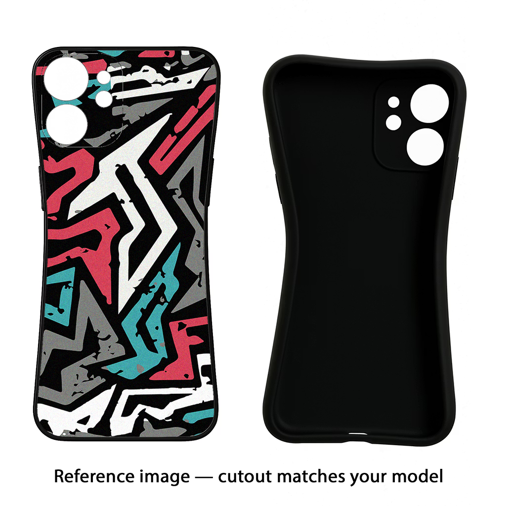 Geometric Graffiti CMF by Nothing Phone 1 Black Soft Case Back Cover by Casekaro