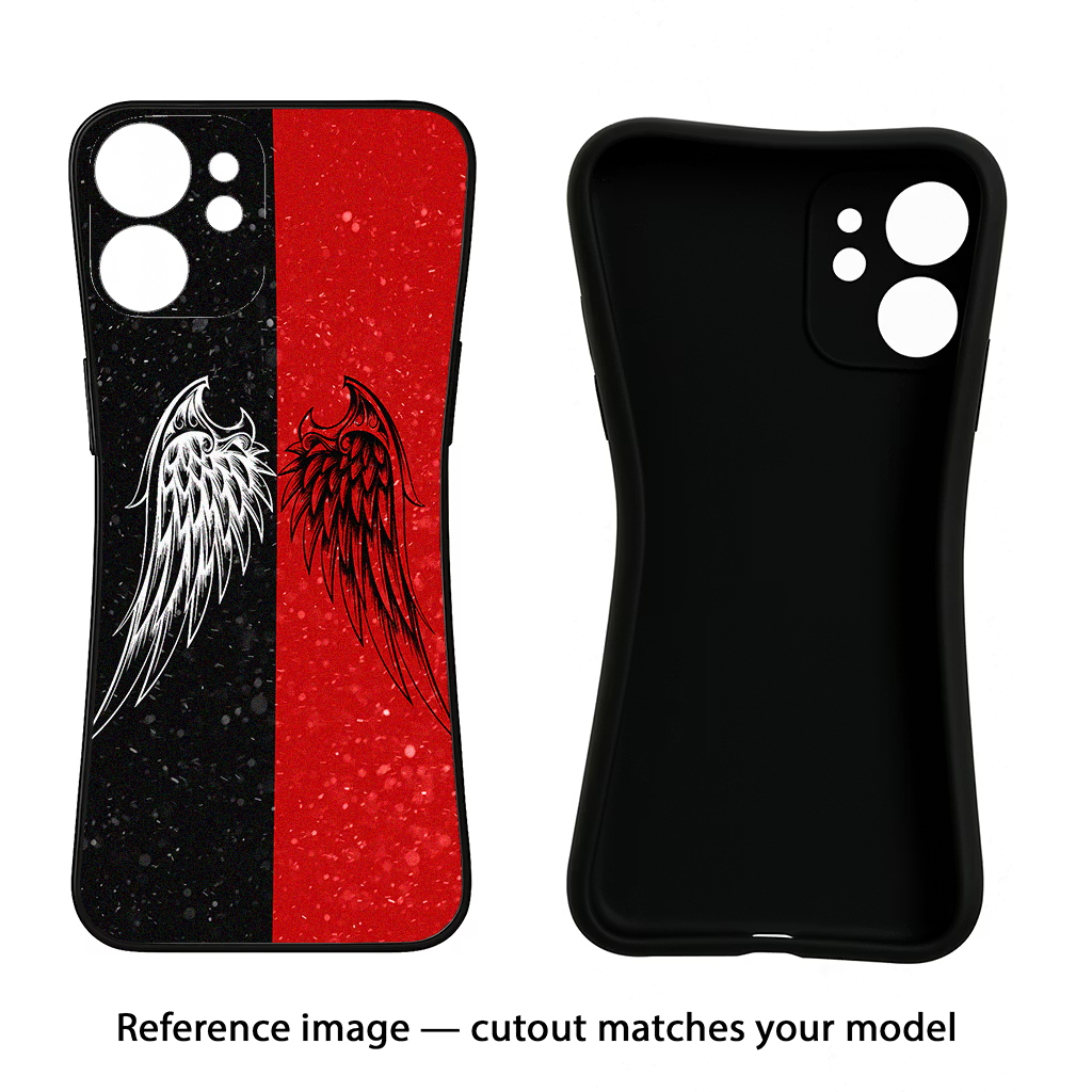 Wings CMF by Nothing Phone 1 Black Soft Case Back Cover by Casekaro