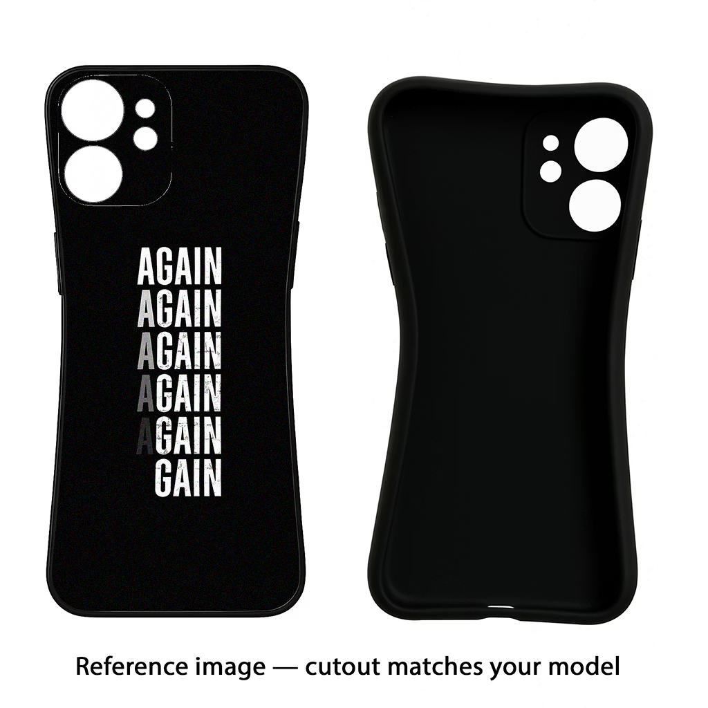 Again Again Gain OnePlus 13R Black Soft Case Back Cover by Casekaro