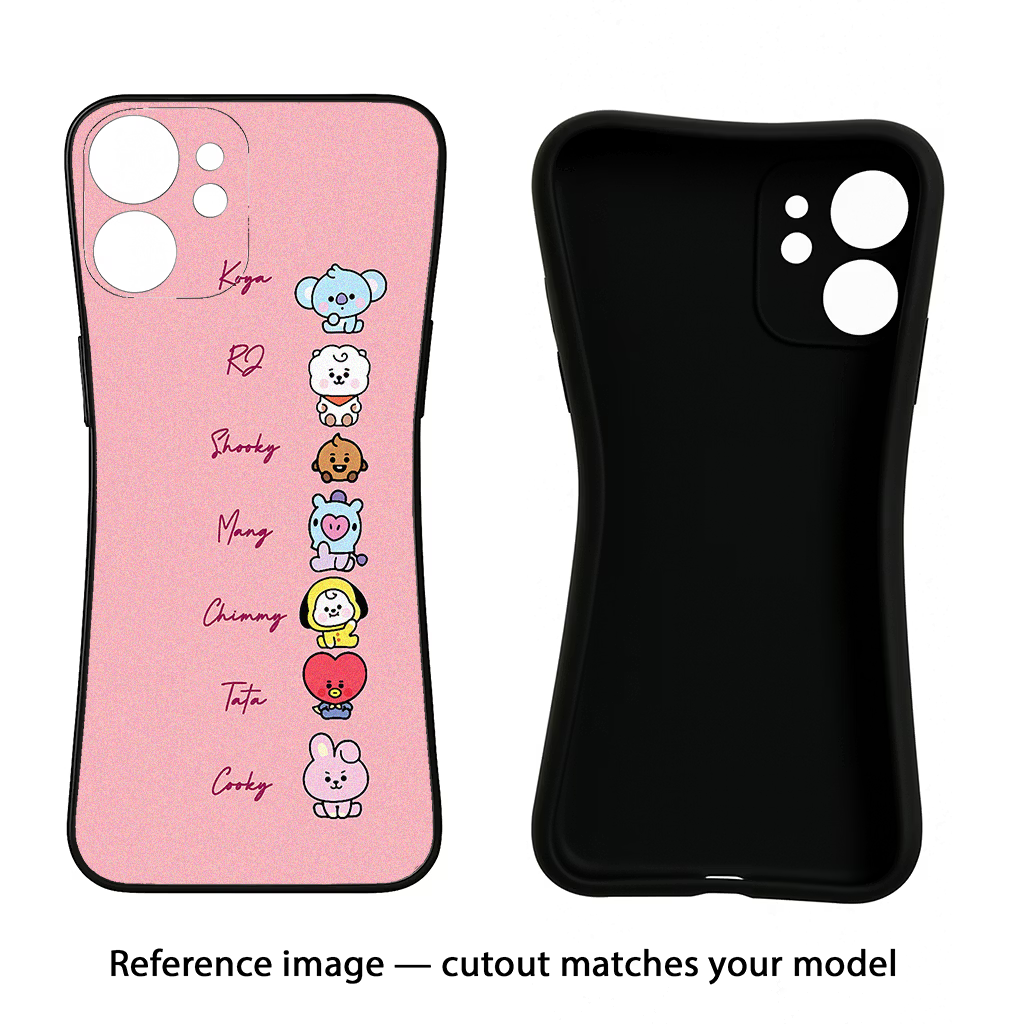 BTS names Samsung S24 FE 5G Black Soft Case Back Cover by Casekaro