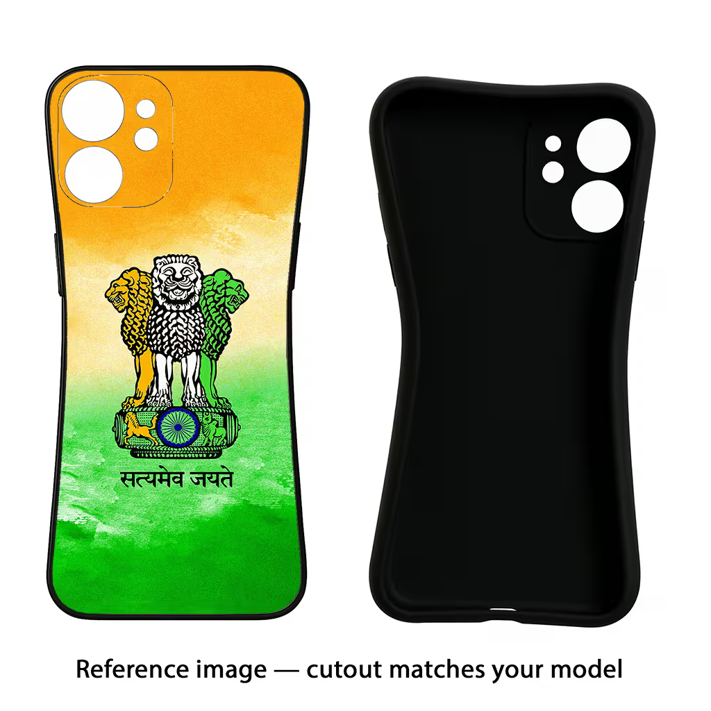Satyamev Jayate Flag Oppo A18/Oppo A38 Black Soft Case Back Cover by Casekaro