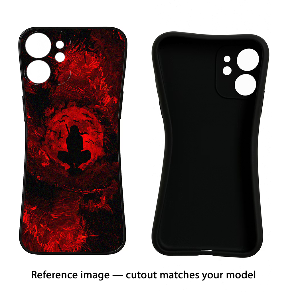 Itachi Uchiha Moto Edge 50 Fusion Black Soft Case Back Cover by Casekaro
