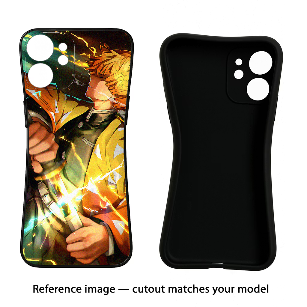 Demon Slayer iPhone 16 Pro Black Soft Case Back Cover by Casekaro