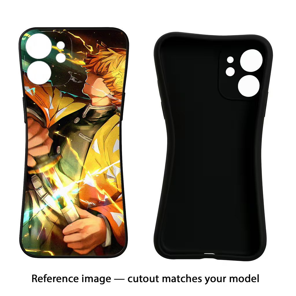 Demon Slayer iPhone XR Black Soft Case Back Cover by Casekaro