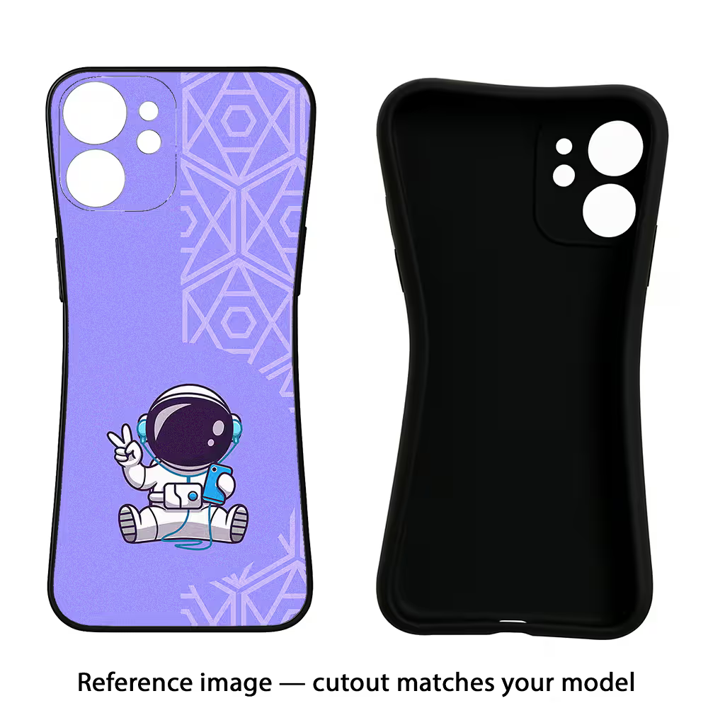 Cute Astronaut Chilling Vivo T4x 5G Black Soft Case Back Cover by Casekaro