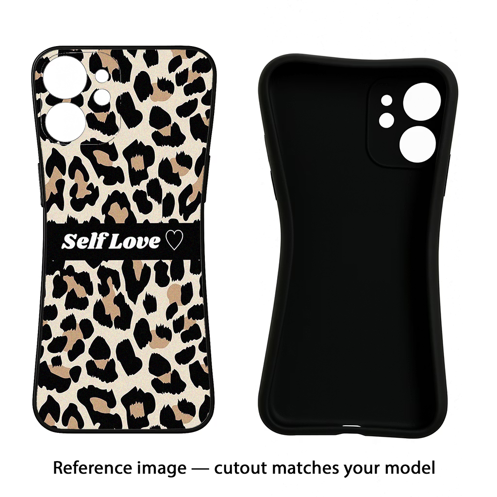 Leopard Print Self Love Samsung S24 FE 5G Black Soft Case Back Cover by Casekaro