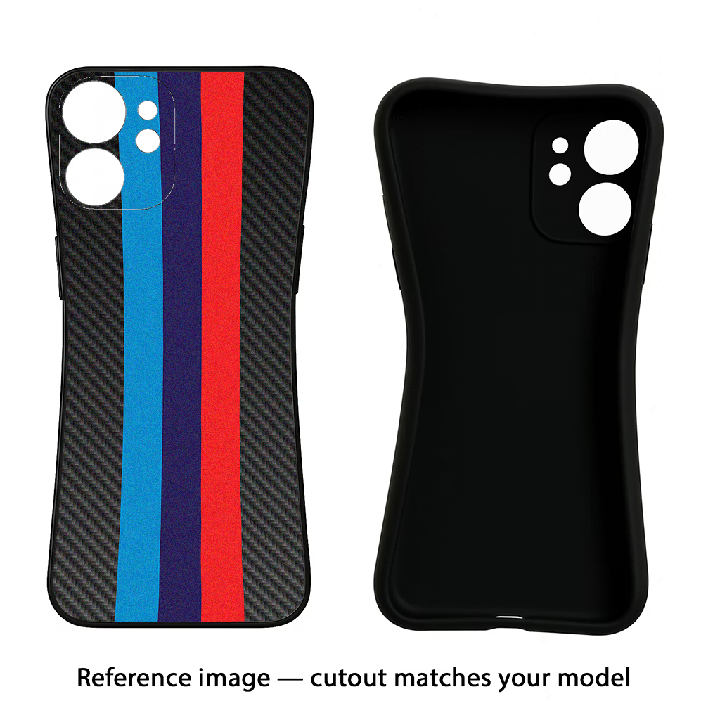 BMW Stripes Pattern iPhone 17 Black Soft Case Back Cover by Casekaro