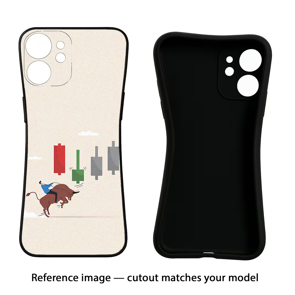 Bull Trading Momentum Oppo A18/Oppo A38 Black Soft Case Back Cover by Casekaro