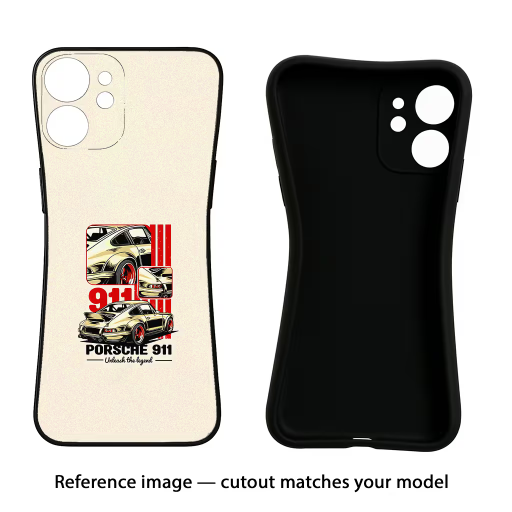 Classic Porsche 911 Samsung A56 5G Black Soft Case Back Cover by Casekaro