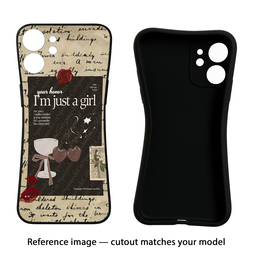 I am just a girl CMF by Nothing Phone 1 Black Soft Case Back Cover by Casekaro