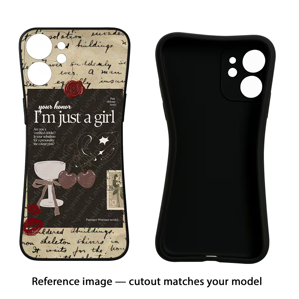 I am just a girl Samsung A56 5G Black Soft Case Back Cover by Casekaro