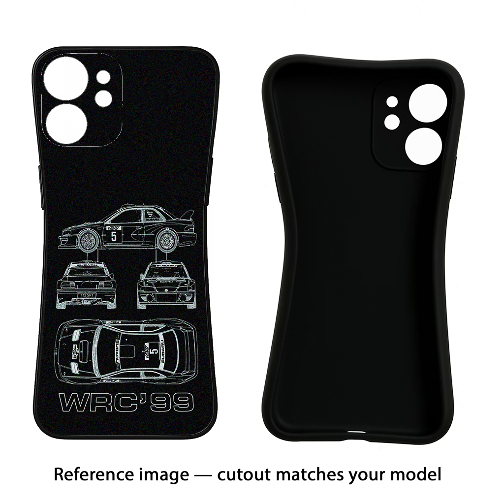 WRC'99 Vivo V50 5G Black Soft Case Back Cover by Casekaro