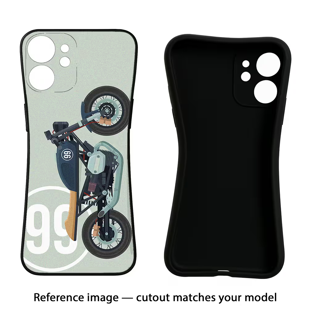 Classic Cafe Racer 99 Vivo T4x 5G Black Soft Case Back Cover by Casekaro